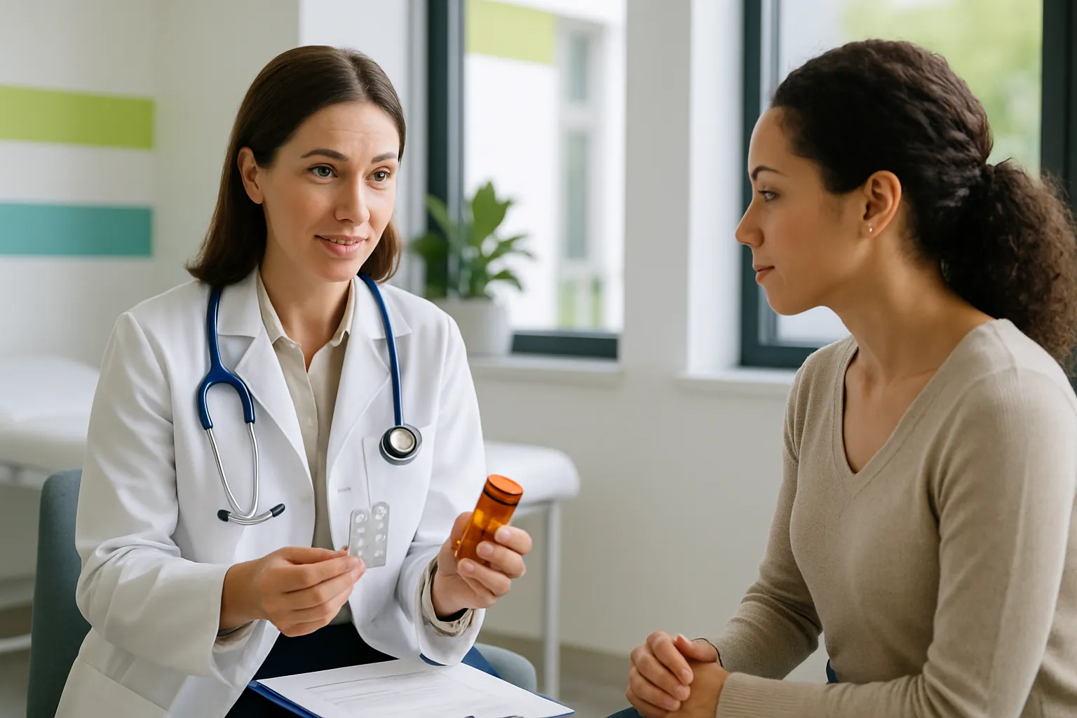 Physician comparing Ozempic and Mounjaro options with a patient